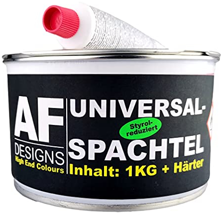 Alex Flittner Designs Mastic universel et durcisseur 1 kg Mastic de remplissage pour métal, bois, aluminium, zinc et fibre de verre