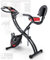 Sportstech 3in1 Premium Cyclette con eventi video e app multiplayer | Bicicletta pieghevole con sedile confortevole e sensori di pulsazioni | Corde elastiche fitness | Bicicletta da casa X150