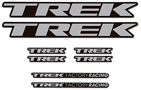 Adesivi compatibili con telaio bici Trek Factory Racing Grigio