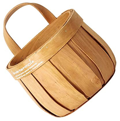 Zerodeko Hängender Wandkorb Aus Holzspangeflecht Einfacher Geflochtener Korb Für Dekoration Und Aufbewahrung Praktischer Obstkorb Für Eingangsbereich Schmutzschleuse Küche Schlafzimmer