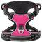 HEELE Harnais Chien, Harnais Anti Traction Réfléchissant Harnais pour Moyen Grand Chien avec Poignée Rembourrée, 1 Boucle sur la Sangle Droite de Cou Rendent Facile à Mettre et à Enlever, Fuchsia, M