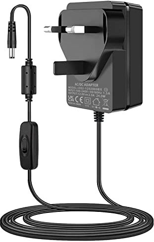 12V for Yamaha Keyboard Power Supply Adaptor UKCA Listed, 12V Charger Cord fit for Yamaha PA-130a PA-130b PA-150b P45 PA-3b PA-3c PA-5d PSR-210 PSR-78 P125 E373 EZ-220 EZ-300 Electronic Piano Cable.