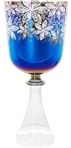Handle Clear Crystal Singing Bowl Chalice, Heavy Duty Carrying Cases & Suede Miallet, Chakra Sound Bowl for Yoga Meditation and Sound Healing (Color : 5Inch)