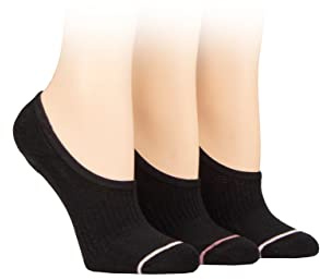 SockShop Wildfeet Ladies Cotton Sports Shoe Liner Socks Pack of 3