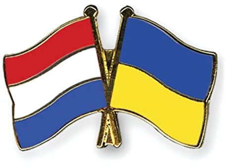 Freundschaftspin pins Niederlande-Ukraine Flagge Fahne Anstecker Button Metall NEU Anstecknadel