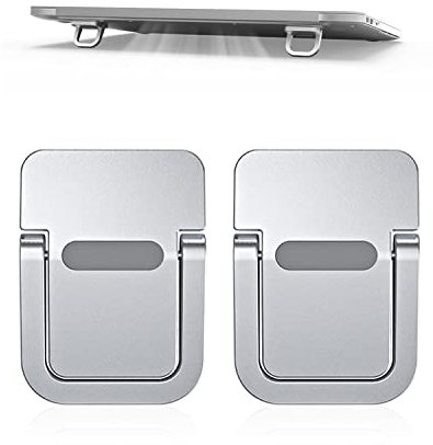 NINVVS 2pcs Laptop Stand, Foldable Stand, Self-Adhesive, Ergonomic, Invisible Computer Stand, Compatible with Many Laptops (Silver)