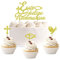 13 Stück Glitzer Tortendeko Kommunion, Cake topper kommunion, Taufe deko für Erste Heilige Kommunion, Tortendeko taufe Kommunion Konfirmation (Gold)