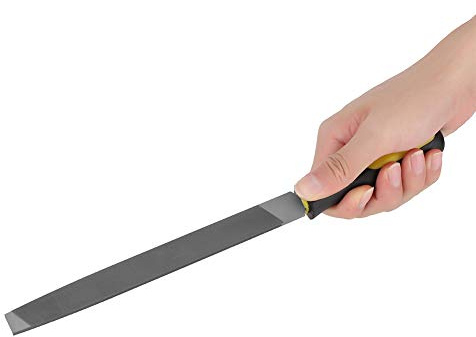 Akozon 8in Flat Mill, with Handle File Millfile Handle Smooth Blade Pointed Sharpening Tool Engineers Engineering Metal