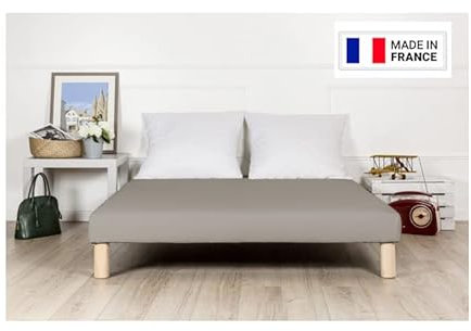 Générique Sommiers Wyatt Gris (160x200cm) Pieds Offert. Fabrication Francaise