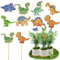 8 Stücke Dinosaurier Diamond Painting Sets, Cartoon Dinosaurier 5D Diamant Painting Kunst für Garten Dekor, Nette Dinosaurier Stakes Diamond Kunst Kits, Dinosaurier Diamond Painting Ornamente Zubehör