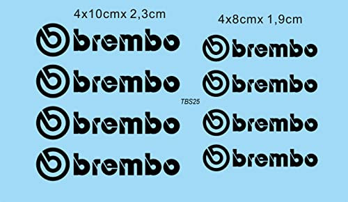 Black Brake car Caliper Stickers Compatible with Brembo Calipers TBS25