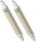 R7s LED 118mm Bombilla 10W Regulable, Luces de Inundación Tipo J de Doble Extremo (100W Halógeno T3 Equivalente),6000K 1000LM,Luz Lineal Lámparas de pared/seguridad/suelo,Paquete de 2 (Blanco Frío)