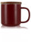 OGO LIVING - Tisanière Juliet Bordeaux 300ml - Idéale pour le thé et la tisane - Mug à thé en grès et couvercle en bois d'acacia