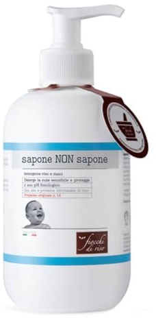 Fiocchi di Riso - Sapone NON Sapone - 240ml - DETERGENZA NEONATI - Deterge la cute sensibile e protegge il suo pH fisiologico - prodotti per igiene neonati. Pack riciclato