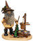Drechselwerkstatt Uhlig DWU | Erzgebirgisches Räuchermännchen Räuchermann | Weihnachtsdekoration Handwerkskunst | Waldwichtel 25 cm | Erzwäscher