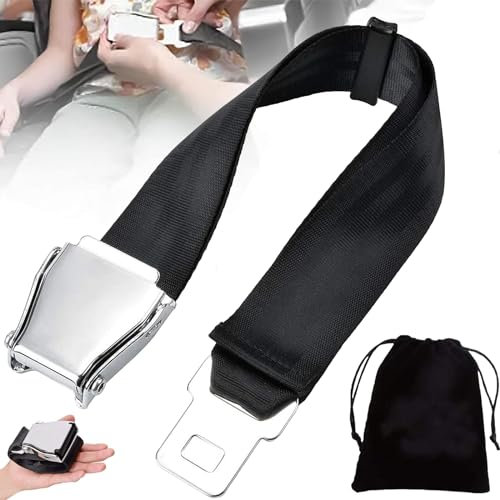 Estensione cintura di sicurezza per auto, gravidanza, estensione della cintura di sicurezza, per aeroplano, parti con fibbia in acciaio inox, clip da 25 – 76 cm, per viaggi, S, donne incinte, colore
