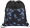 coocazoo Turnbeutel „Midnight Dust”, schwarz-blau, mit Reißverschlussfach und Kordelzug, reflektierende Elemente, Schlaufen zur Befestigung am Schulrucksack, 10 Liter, ab der 3. Klasse