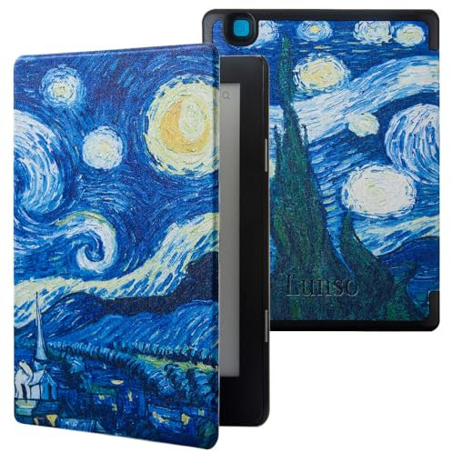 Lunso Convient pour Kobo Aura Edition 2 Case (6) - Housse de remorquage - Van Gogh Nuit étoilée