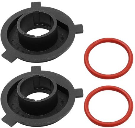 Hsthe Sea 4 Stück H4-LED-Scheinwerfer Adapter, Sockel Lampenfassung mit Dichtungsringen, kompatibel mit LED Scheinwerfer Lampensockel Konvertierungsadapter