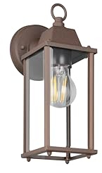 lightling Außenwandlampe Elona in der Farbe Rost, Wandmontage, IP23 Outdoor, Druckguss Aluminium, exkl. 1 x E27 max. 40W, Höhe 29 cm, Breite 11 cm