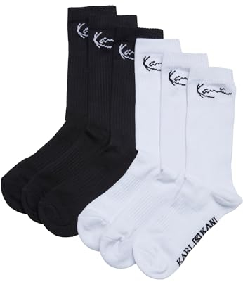 Karl Kani Unisex KA242-047-1 Signature Socks 6 Pack black/white, 39-42