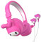 Hello Kitty Auriculares inalámbricos Bluetooth 2 en 1 con auriculares con cable, diadema plegable, ajustable y acolchada, controles integrados, almohadillas blandas, conectividad de cable auxiliar,