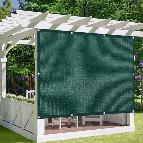 Extra Large 575 x 900 cm HDPE Sun Shade Sail for Outdoor AntiUV Breathable Shade Cloth with Mounting Ropes Perfect for Greenhouse Lawn and Swimming Pool Dark Green Color