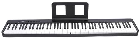 Tastiera per Pieghevole, Tastiera Full Size da 88 Tasti con Custodia Specializzata, Pedale, Digitale Portatile con 128 Toni, 128 Ritmi per Principianti