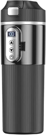 Car Temperature Display Mug, Travel Electric Coffee Cup 500ml, Car Water Warmer Bottle, 12v/24v Electric Travel Mug, Efficient Car Coffee Warmer Suitable Use for Car Heated Travel Coffee Cup