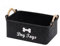 inheming Filz Aufbewahrungsbox für Hundespielzeug, Hundespielzeug Aufbewahrung, Schwarz Rechteck Aufbewahrungskorb für die Organisation von Haustierspielzeug, Decken, Leinen 38cm x 25cm x 18cm