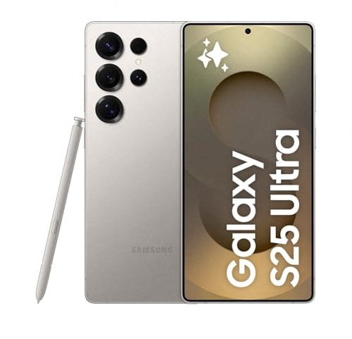 Samsung Galaxy S25 Ultra AI Smartphone, Galaxy AI, 12GB Memory, 256GB Storage, 200MP Camera, S Pen Included, Titanium Grey, 3 Year Manufacturer Extended Warranty (UK Version)