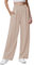 HMIYA Weite Hosen Damen Lässig Leicht Sommerhose Hohe Taille Palazzo Hose mit Taschen,Khaki,L