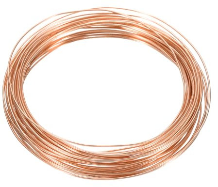 sourcing map 1mm/18 Gauge Copper Wires for Jewelry Making, 1 Roll Craft 10m Tarnish Resistant Beading Wires for Jewelry Making Supplies(Rose Gold)