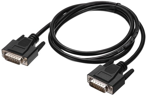QUARKZMAN DB15 Seriell Kabel, 28AWG Aluminium Folie Geschirmt DB15 Stecker auf Stecker Gerades Serielles Kabel für Datenkommunikation, 4.9 ft