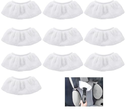 10 PCS Microfibre Pads for Steam Cleaner, Microfiber Cloths for Steam Mop Replacement Pads Compatible with SC2 SC3 SC4 SC5 Reusable Washable Steam Cleaner Pads for Floor Tile Glass Surfaces Cleaning
