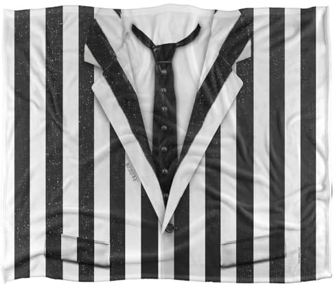 Beetlejuice Striped Suit Silky Touch Super Soft Throw Blanket 152 X 127 Cm