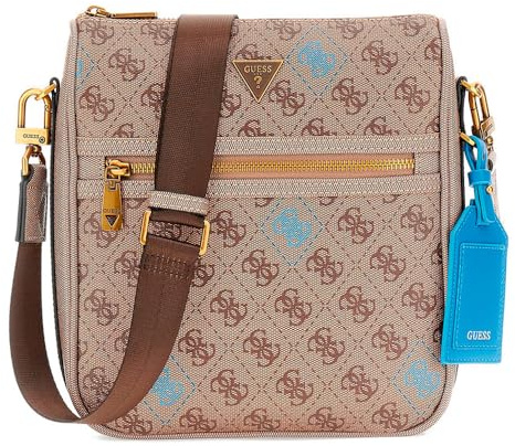 GUESS Umhängetasche Milano Crossbody Bag 2 Beige/Blue hellbraun