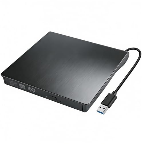 Externes DVD CD Laufwerk DVD Brenner Player USB 3.0 Writer DVD/CD +/-RW CD | Externer CD/DVD Brenner und Player, für Laptop Desktop für Mac/OS//Linux/Win11/Win10/Win8/XP, Plug & Play