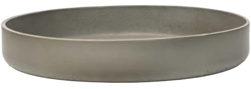 VIVANNO Pflanzschale Dekoschale ORYVEN aus Fiberglas, grau, 34x5,5 cm, modernes Beton-Design, robust für Innen und Außen, langlebig, dekorativ, wetterfest