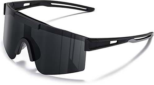 konqkin Cycling Glasses-Sports-Sunglasses-Mens-Womens-Polarised Sun Glasses UV400 Protection Ski Goggles Outdoor Bicycle Motorbike，black01