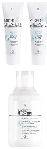 MICROSILVER PLUS Mund- & Zahnpflege Set Zahnpasta und Mundspülung