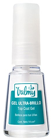 Valmy Gel Top Coat Ultra-Brillo – Tratamiento de Efecto Cristal para Uñas, 1 Unidad (1 x 14 ml)