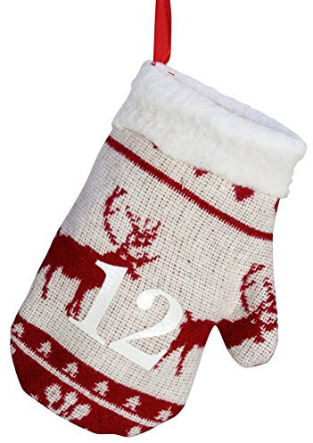 foolonli Adventskalender Handschuh Rentier 250cm lang Adventssäckchen Weihnachten
