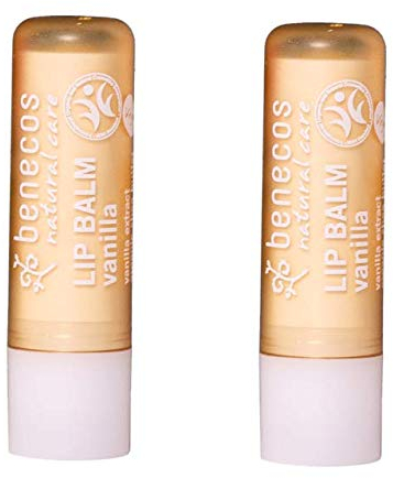 Benecos Lip Balm, Vanille, 4,8g, 2er Pack