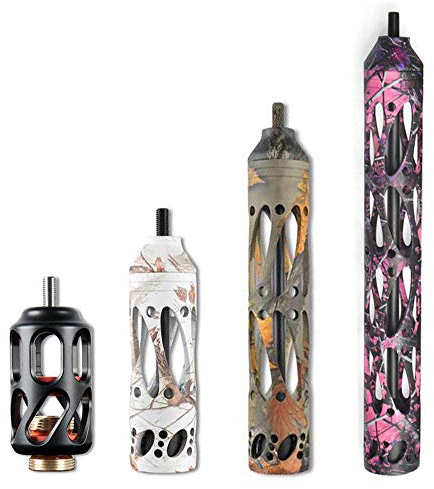 SHARROW Bogenschießen Bogen Stabilisator 2 3 5 8 11 Aluminium Stoßdämpfer Vibrationen Dämpfer für Compound Bogen Zubehör (Schwarz, 5)