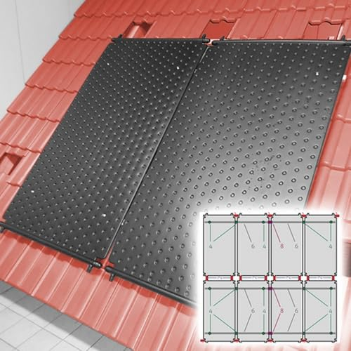 SAXONICA Set Solar Schwimmbadabsorber HelioPool® S I 4 x 2 STK senkrecht I 9,6 qm I bis 32 CBM Wasservolumen