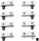 UFURMATE Glastürscharnier, rahmenlose Glastür-Scharniere, Klemme, verstellbar, Schrank-Scharnier-Clip, Ersatz-Set, passend für 3–6 mm freischwingende Glastüren, 8 Stück