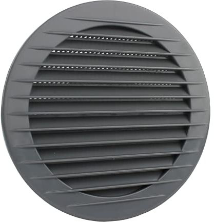 Griglia di ventilazione grigia per l'aerazione degli insetti, rotonda, griglia di scarico, ventilazione posteriore, Ø 120 mm