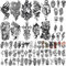 Yazhiji 70 Feuilles de Tatouage Temporaire Etanche pour filles Garçons Enfants 10 Feuilles de Faux Tatouages de Faux Serpent Rose demi-bras pour hommes Femmes et 60 feuilles d'autocollant de tatouage