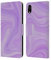 Head Case Designs Offizielle Suzan Lind Violett Weiß Wirbel Aus Marmor Leder Brieftaschen Handyhülle Hülle Huelle kompatibel mit Apple iPhone XR